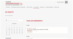 Desktop Screenshot of calendrier.economiesocialemontreal.net